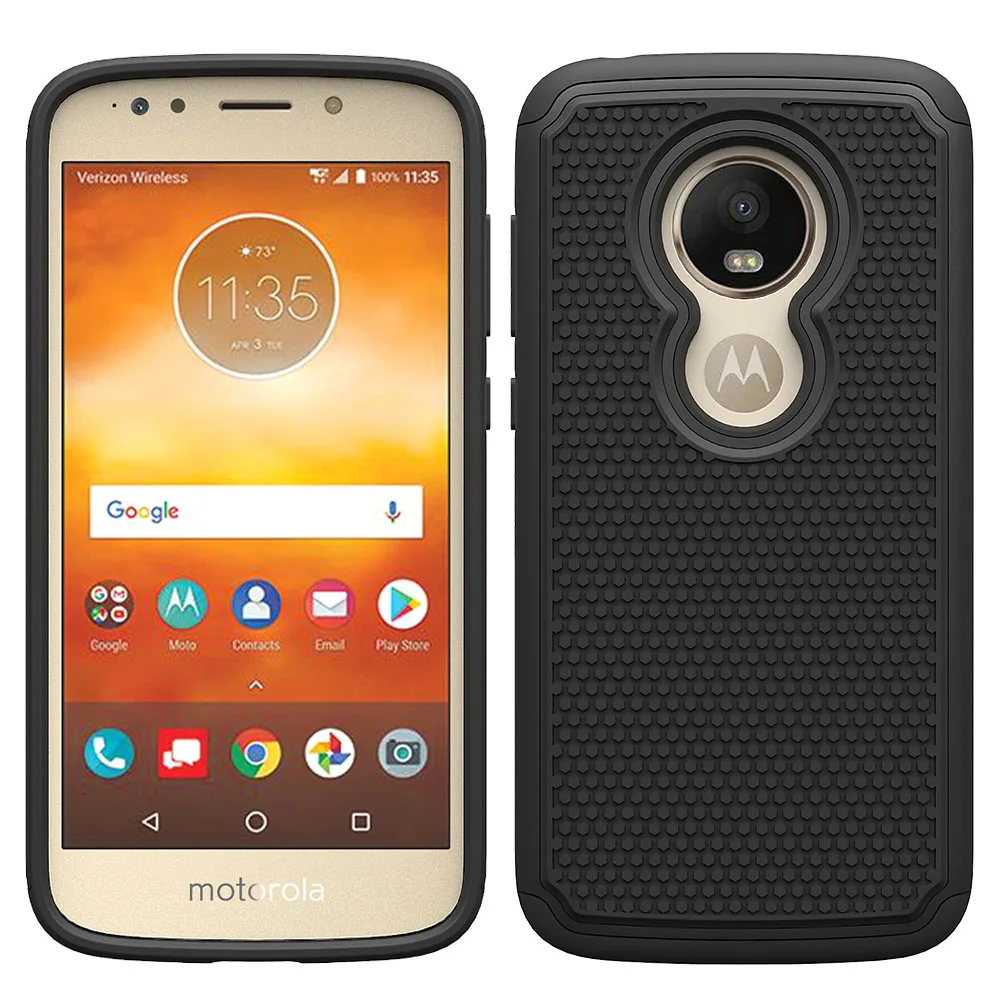 

Heavy Duty Hybrid Armor Case Dual Layer Soft Silicone & Hard PC Back Shockproof Cover For Motorola Moto E5 Play / Moto E5 Cruise