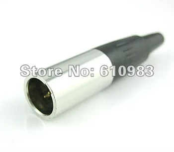 

100 Pieces Audio Terminal Microphone Plug Adapter Mini XLR 4 Pin conector TA4M 4pin male Cable Connector
