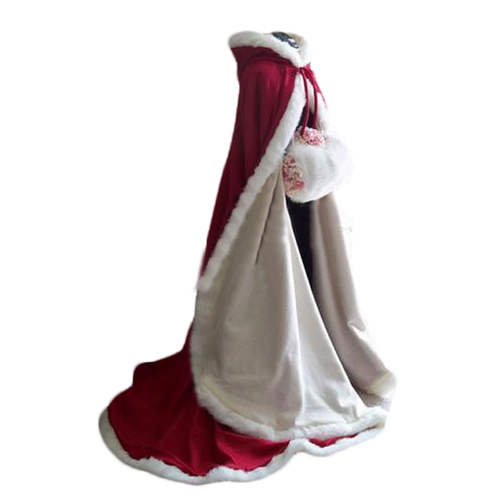 red bridal cape