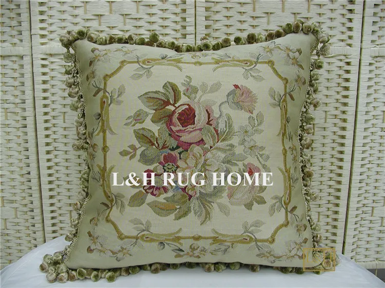 Free Shipping 22 X22 Handmade French Gobelin Tapestry Weave Silk