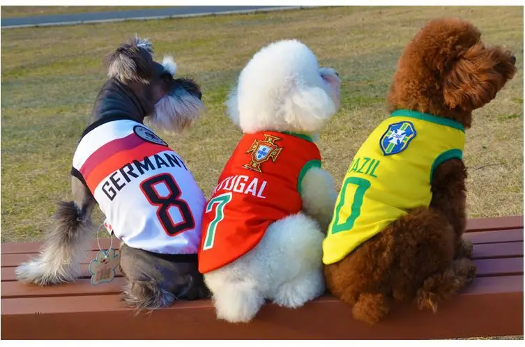 Роскошные товары для собак весна лето футболка World Cup ткань