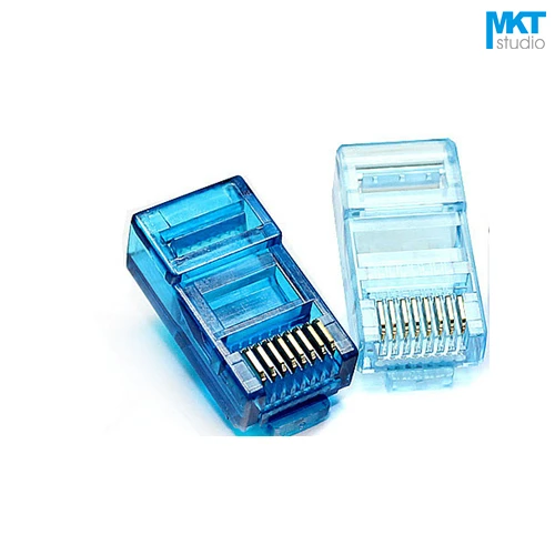 

100Pcs Colorful CAT5E RJ45 8P8C Modular Plug Network Connector, Ethernet Plug Jack