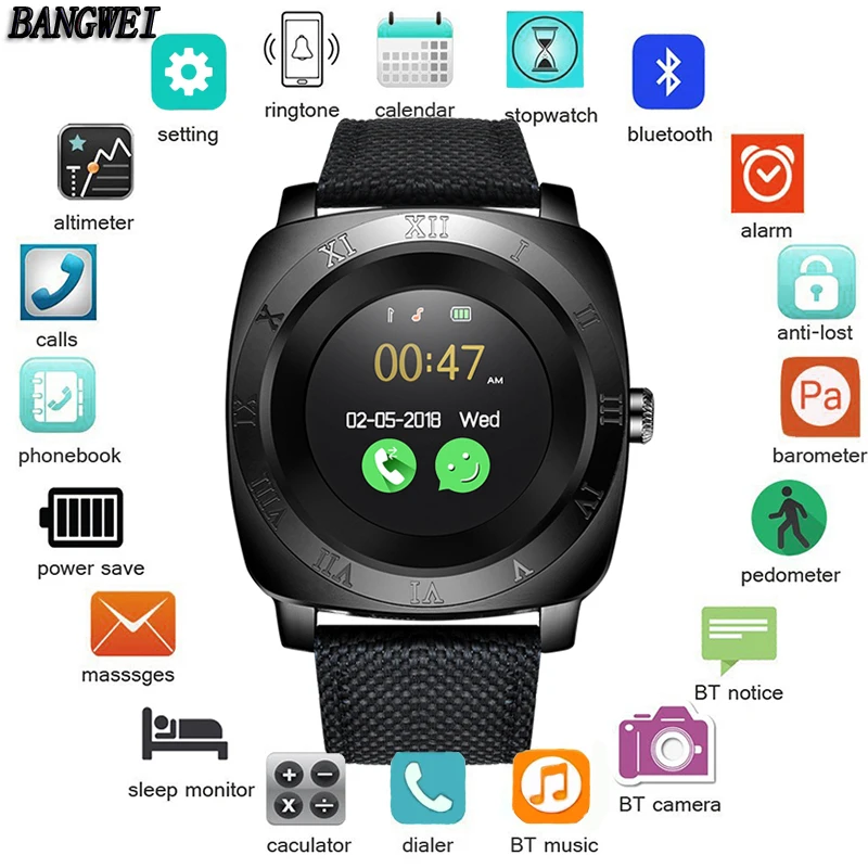 

2018 Men And Women Sports Smart Watch Fitness Pedometer IP67 Waterproof smartwatch OLED Color Touch Screen Reloj inteligente