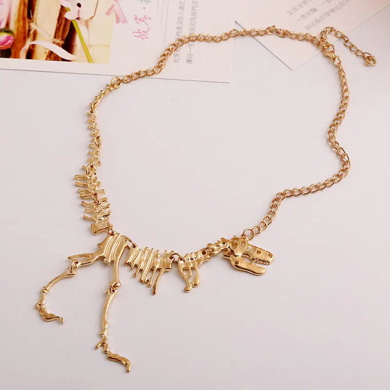 Punk Fashion Unisex Gothic Skull Alloy Squelette Pendentif Collier Cadeau