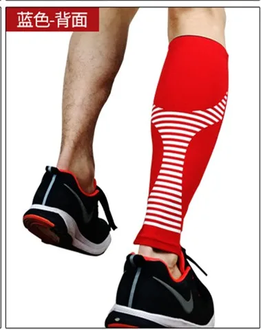 Новинка, компрессионные носки для бега, велоспорта, гетры для мужчин и женщин, футбольные Защитные носки, защита голени, 1 шт - Цвет: 06 Red