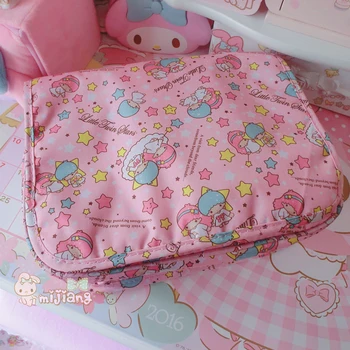 

Cute Cartoon Little Twin Star Cosmetic Bags Girls Cartoon Travel Wash Bags Necessary Organizer Makeup Bag Storage Beauty Bags