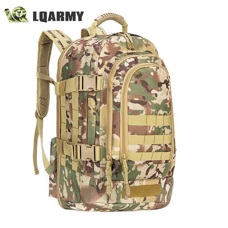 

LQARMY 3-day Expandable Backpack with Waist Pack Large Rucksack Tactical Backpack Molle Assault Bag for Day Hiking (OCP)