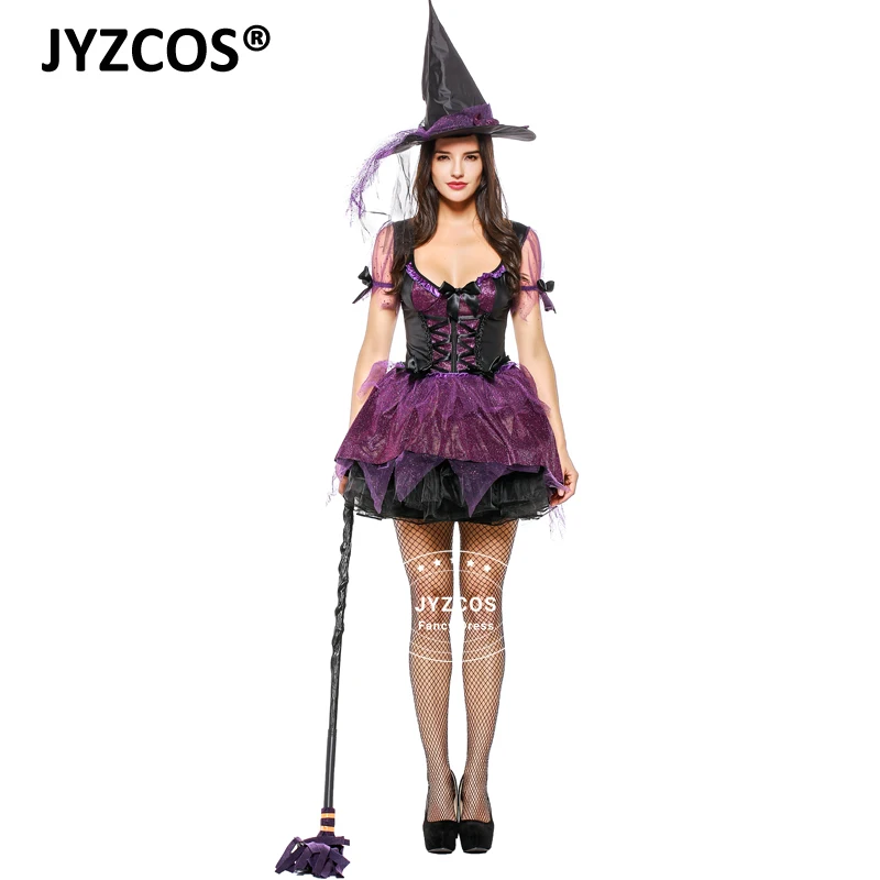 JYZCOS New Lady Purple Witch Costume (2)
