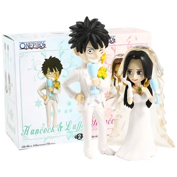 

Anime One Piece Monkey D Luffy vs Boa Hancock Wedding Ver. PVC Figures Toys 2pcs/set