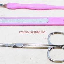 50 набор маникюрный набор Профессиональный пилочки для ногтей пинцет для бровей расческа для ресниц ножницы для макияжа УФ гель маникюрный набор инструментов