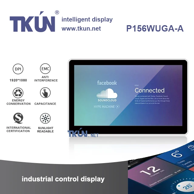 

TKUN 15.6-inch capacitive outdoor sun can be seen waterproof panel high resolution p156wuga-a/raspberry+combination