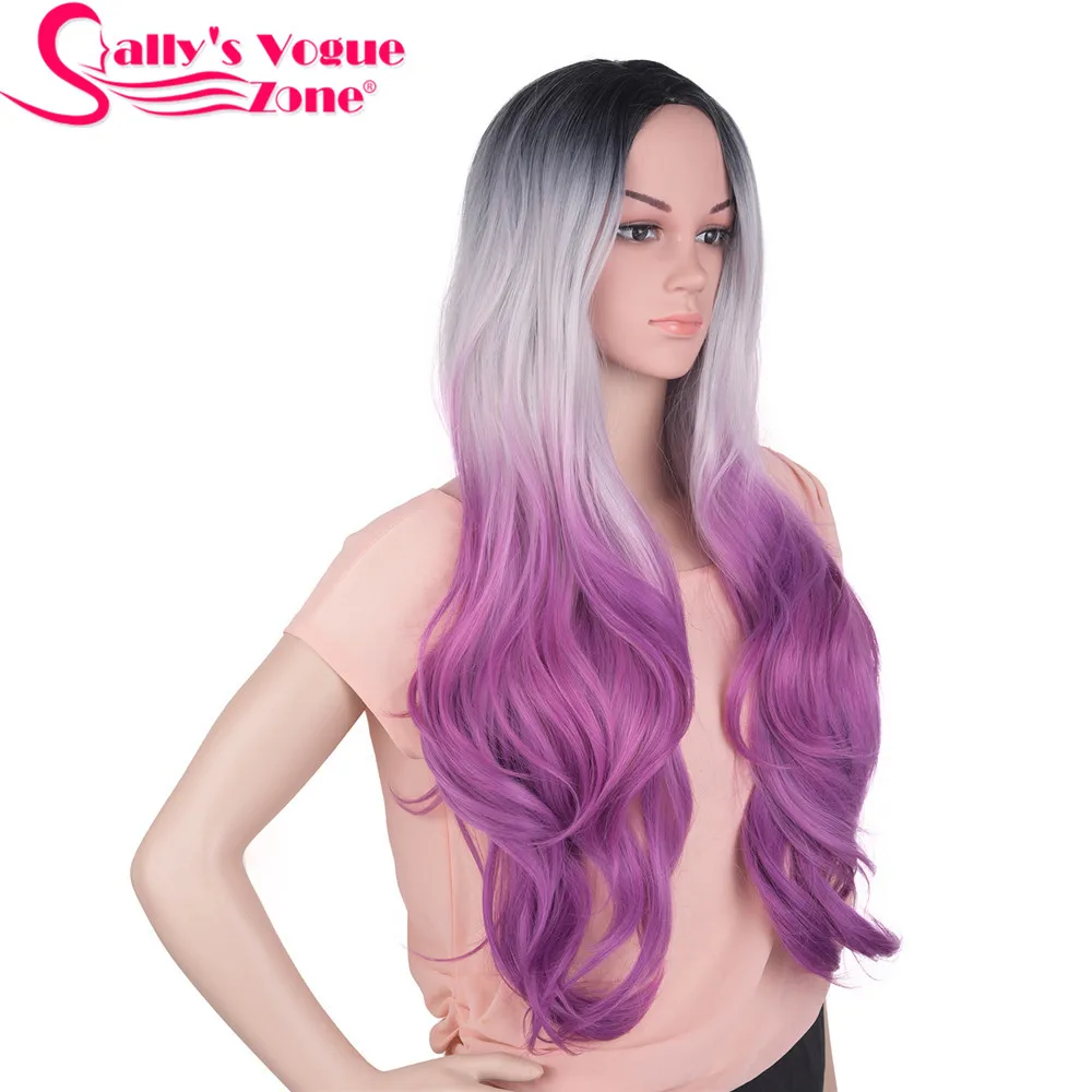 Sallyhair термостойкий парик из Длинных Волнистых синтетических волос 24 дюйма 280 г