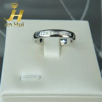 

JH Solid Gold 3MM PD950 Natural Brilliant Cut I/I1 0.35ct Diamond Wedding Band Ring Fine Jewelry Women Girl Ring
