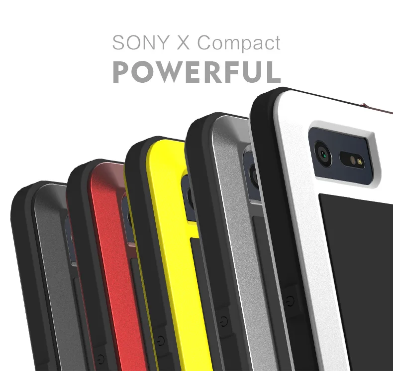 

Love Mei Powerful Case For Sony Xperia X Compact 4.6 inch Waterproof Shockproof Aluminum Case Cover with Tempered Glass