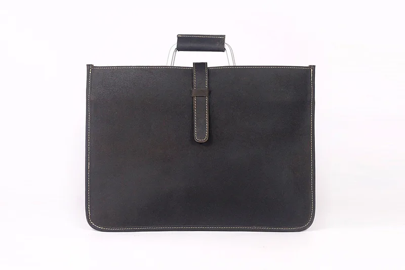  2019 new style leather rectangle thin business bag office laptop bags