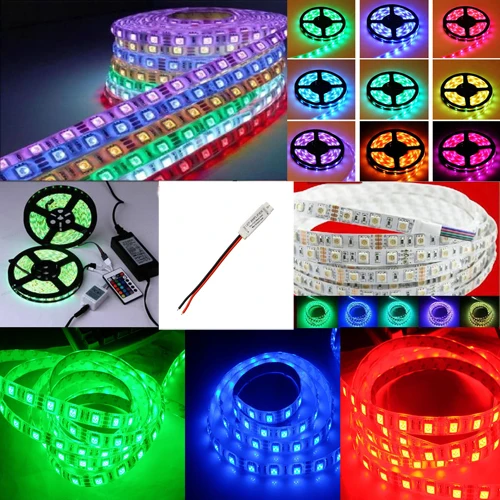 12v 1/5/10/15/20M 5050 SMD RGB 300 led водонепроницаемая гибкая полоса света fita лента