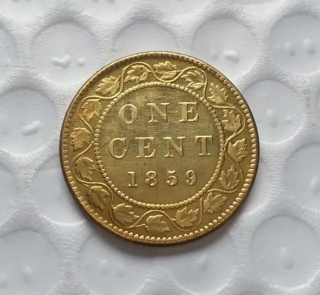 1859 Canada 1 Cent Half Dollar Copy In Non Currency Coins From Home 1859 Canada 1 Cent Half Dollar Copy