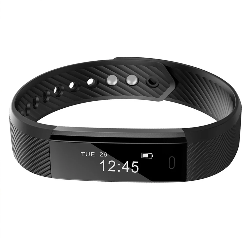 ID115 Bluetooth Smart Браслет монитор сердечного ритма Фитнес трекер счетчик шагов умный