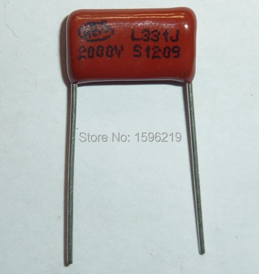50 шт. Конденсатор CBB 331 2000V 331J 2KV 330pF 0.33nF P15 CBB81 Металлизированный Полипропиленовый