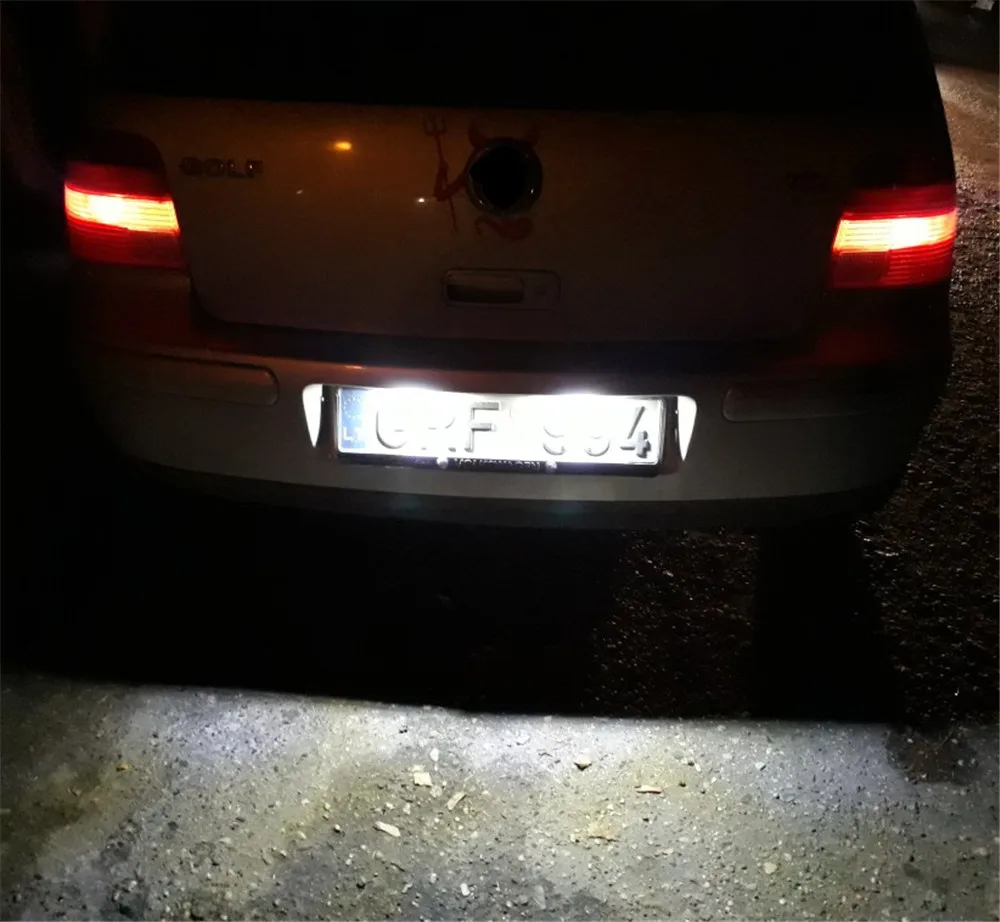 Светодиодный светильник для номерного знака VW Volkswagen EOS 06 ~ GOLF 4/5/6/7 LUPO 99 Passat CC 09 Beetle