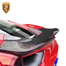 Задний спойлер из настоящего углеродного волокна, крышка багажника, задние крылья для Ferrari 488GTB, Внешние детали, спойлеры из углеродного волокна, автомобильные аксессуары