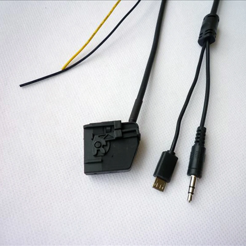 18Pin CD Changer Jack Plug RNS2 MFD2 Audio Input AUX Micro USB Charging Cable Adapter for VW Skoda Ford (3)