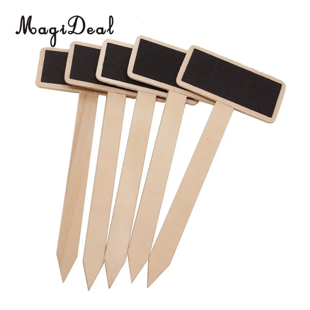 20x Mini Wooden Blackboard Memo Message Board Sign for Home Kitchen Garden