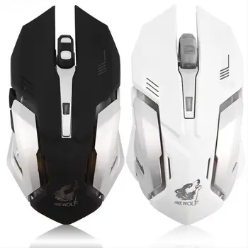 

2.4G LED Light Optical Wireless Gaming Mouse Rechargeable Silent Mice 6 Buttons Adjustable DPI