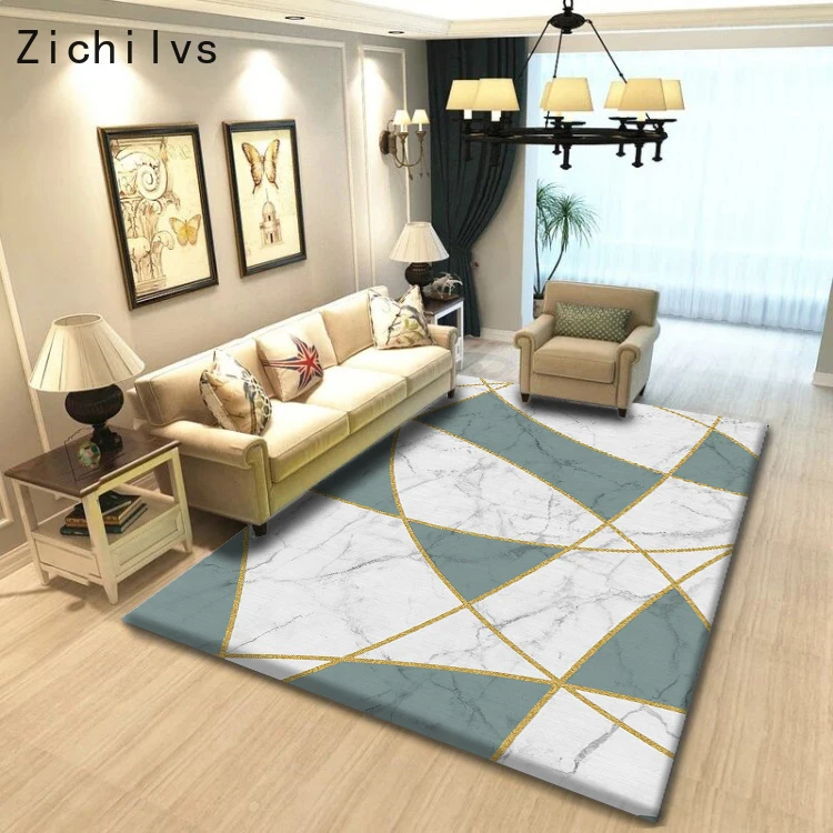 Zichilvs الشمال نمط هندسية الرخام نمط السجاد غرفة المعيشة البساط أريكة طاولة القهوة حصيرة غرفة نوم اليوغا سادة مستطيلة بطانية