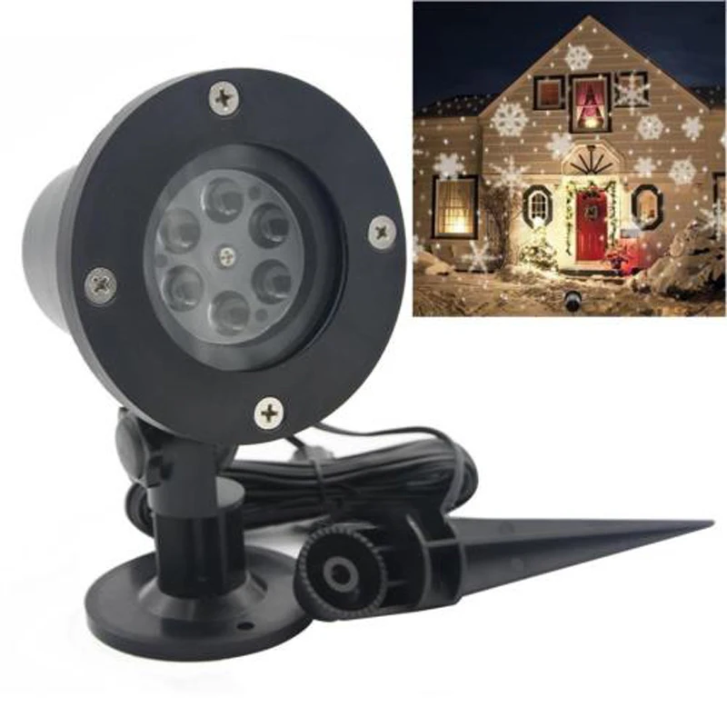 1set  Xmas Snowflake Moving Sparkling Laser Projector Star Light LED Landscape Lamp