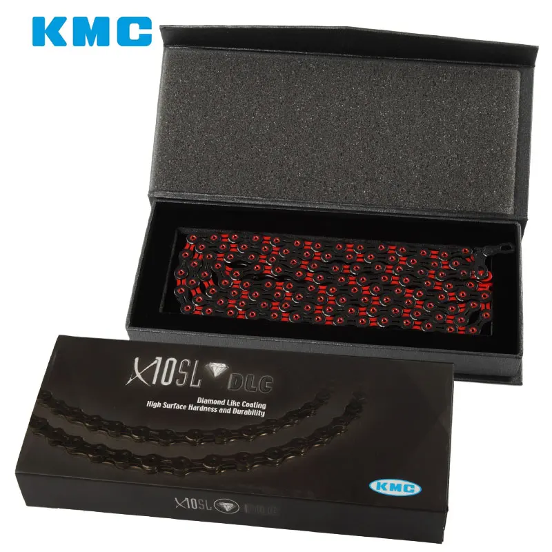 KMC Diamond Like Coating 10 Speed 11 цепь для скоростного велосипеда X10SL X11SL горный велосипед