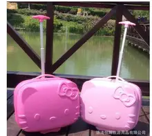 ABS+PC Hello Kitty Children Kids 17″ Inch Travel Trolley suitcase Boarding Case Rolling Case On Wheels Luggage Suitcases For kid