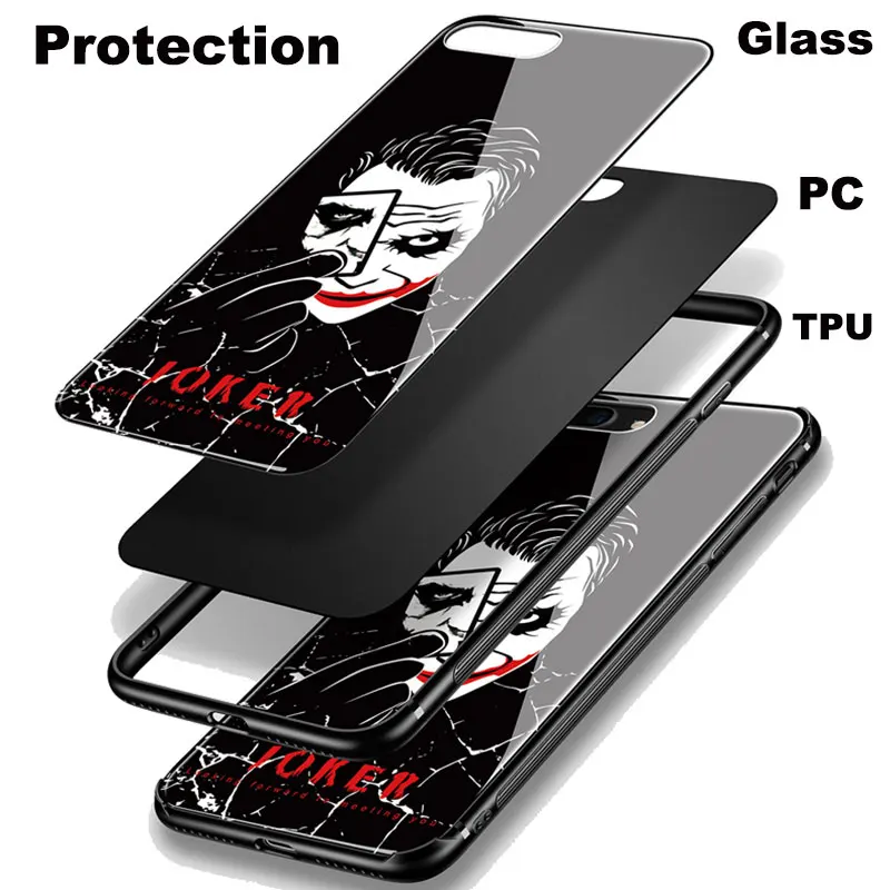 Portefeuille For iPhone X Case Hybrid Tempered Glass Hard Back Soft Silicone Bumper Protective Cover For iPhone 8 PLus 7 6 6S 10 (2)