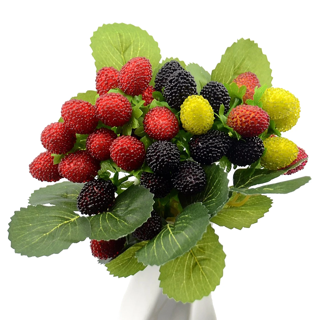 Artificial Fruits Decorative Lifelike Myrica Rubra Simulation Fruits Fake Fruits for Home Decor