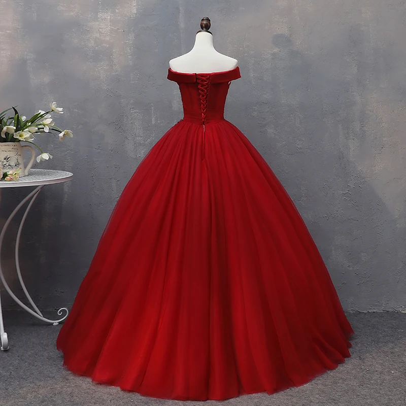 Горячая Распродажа, красные Бальные платья, кружевное бальное платье с аппликацией из бисера, длинное платье для выпускного вечера, милое платье 16 для 15 лет размера плюс