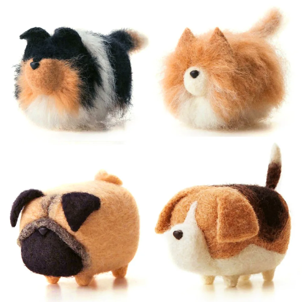 

Feltsky Faceless Dogs Needle Felting Kits 1.6"x3.2" - Needles, Finger Guards, Foam Mat