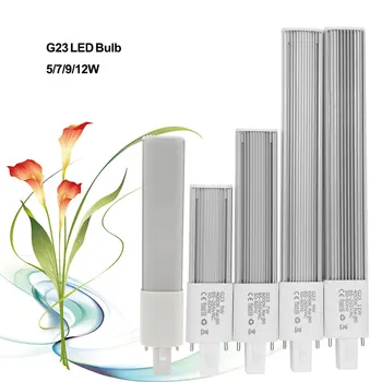 

9W 12W G23 LED PL Bulb Lamp 2-Pin Base LED Horizontal Plug Down Light 13W G23 Base CFL PL Compact Fluorescent Replacement Lamp