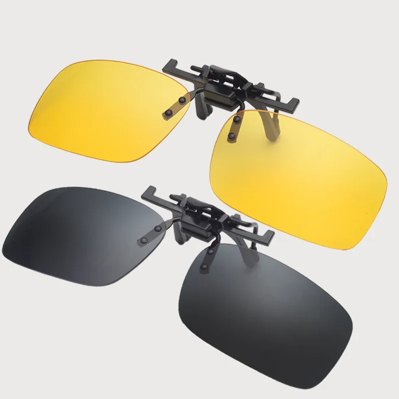 

Polarized Clip On Sunglasses Driving Night Vision Lens Sun Glasses Male Anti-UVA UVB For Men Women With Case & Glasses Cloth