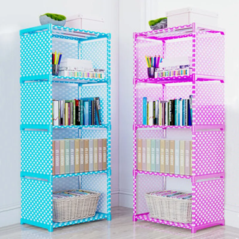 

Simple Bookshelf Grocery rack Creative student Floor-standing Bookcase Shoe Rack Plant Stand Multi-function Storage Cabinet