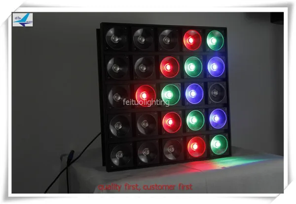 25 глаза Блиндер удара 25x30 w rgb 3 в 1 триколор 5x5 СВЕТОДИОДНАЯ матричная панель светильник заливающего света DMX свет