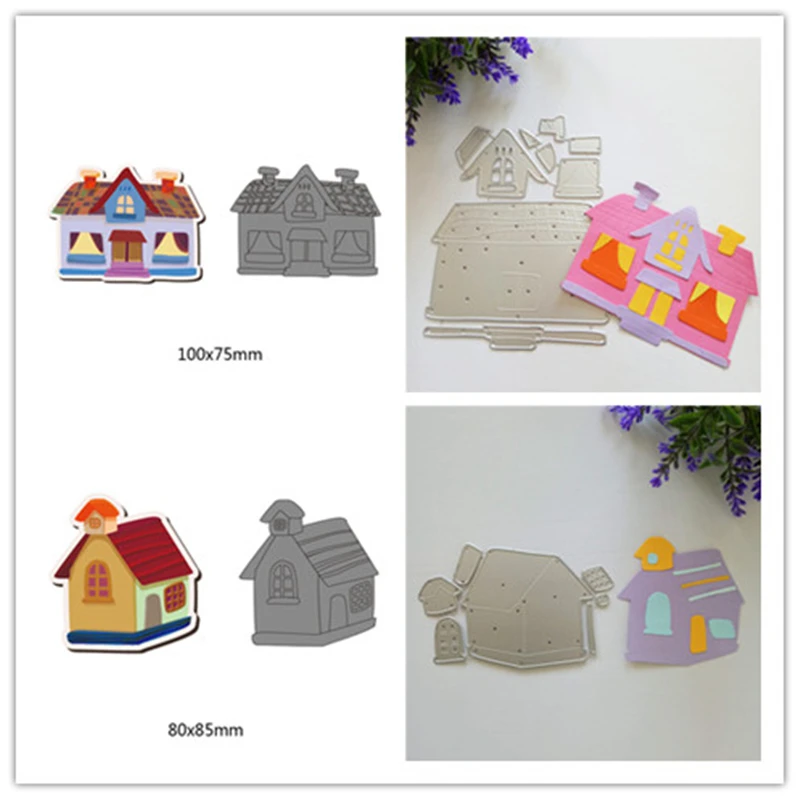Building House Metal Steel Cutting Dies for DIY Scrapbook Album Creative Card Embossing Paper Craft Architecture Stamps New | Дом и сад