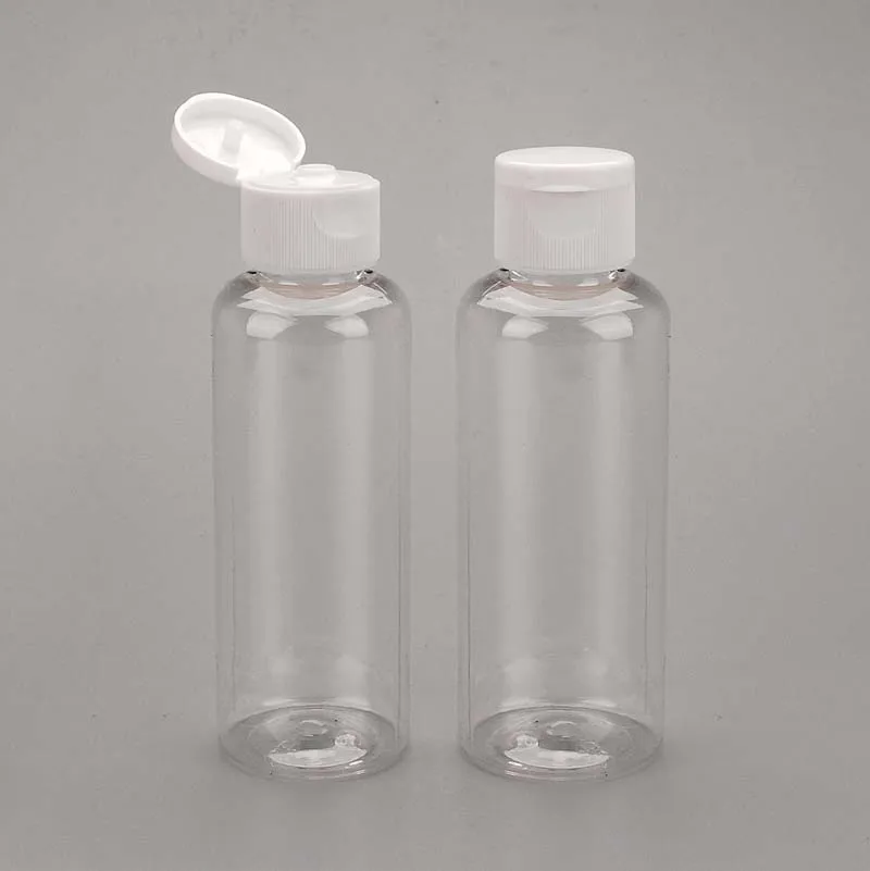 50pcs/lot 150ml Round Empty Plastic PET Travel Packing Bottle Press