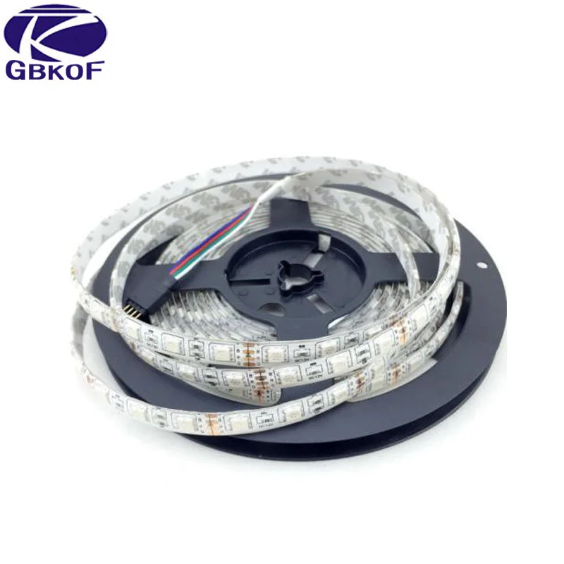 

5M flexible led strip 5050 60led/M DC12V waterproof IP65 coated with layer of epoxy glue or silicon led rope RGB or Single color