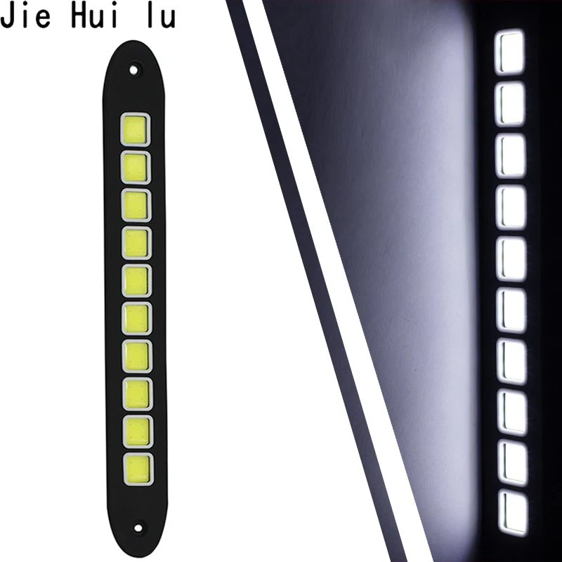 

1Pcs COB LED DRL Daytime Running Lights Strip Flexible External Lights Waterproof DV 12V Super Bright Auto Driving Day Time Lamp
