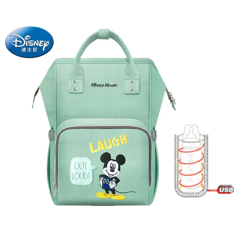 

Disney Bottle Feeding Insulation Bags USB Oxford Cloth Diaper Storage Bag Backpack Fashion Waterproof Large Capacity Diaper Bags