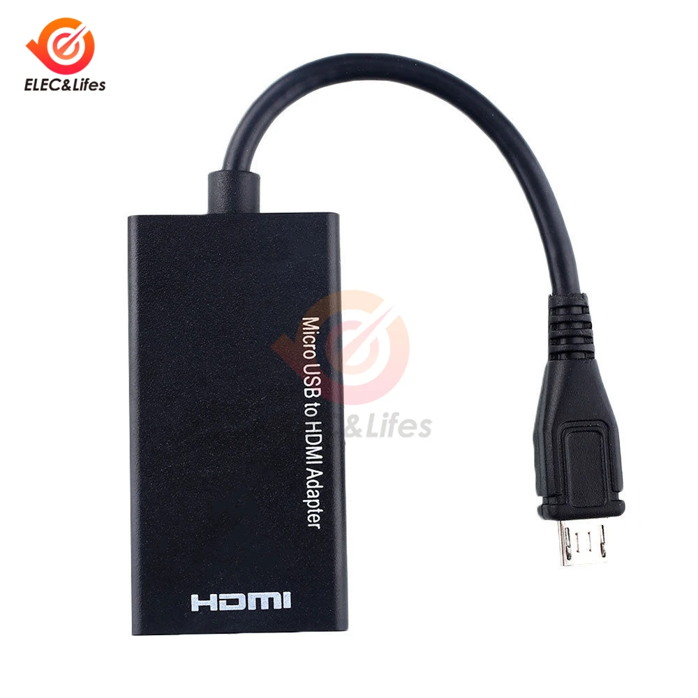 Портативный черный MHL Micro USB к HDMI HD 1080p кабель конвертер адаптер мужской разъем для samsung htc Motorola Android телефонов