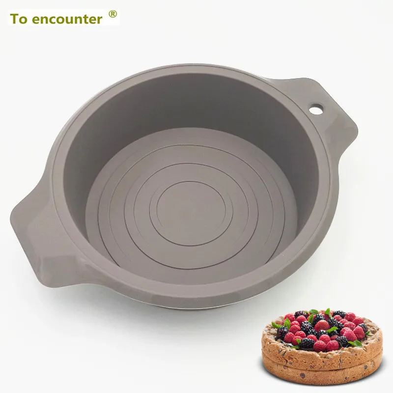 To encounter 27*23*6.5CM 235G Big Round Shape Cake Moulds Bread Pans Silicone Pastry Mold Baking Tools |