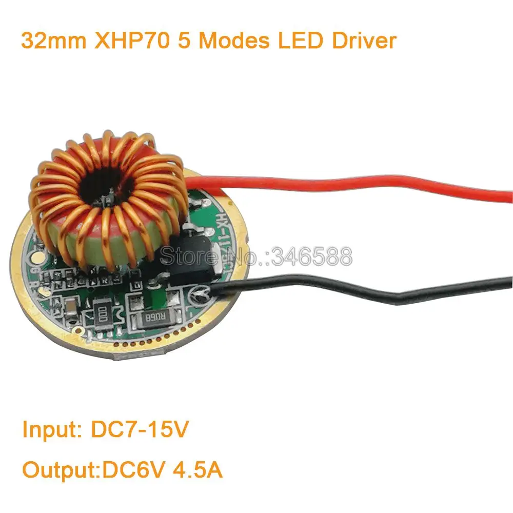 Светодиодный драйвер Cree XLamp XHP70 6 в 32 мм яркий вход 4000 мА выход 5 режимов для MTG