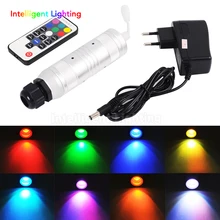 Использование автомобиля DC12V 6 Вт RGB LED Волокно-оптический свет двигатель+ rf 17key пульт дистанционного управления