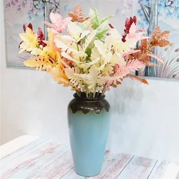 

Fake Single Stem Acorn Leaf 30.7" Length Simulation Tufting Plants Greenery for Wedding Home Decorative Artificial Plants